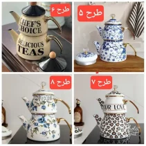کتری قوری ترک لعابی 8 طرح - تصویر 3