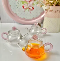 قوری زعفران پیرکس شفاف وارداتی - Image 3