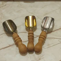 قاشق ادویه دسته چوبی 3 رنگ - Image 3