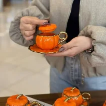 سرویس فنجان قهوه خوری طرح کدو ترک 12پارچه