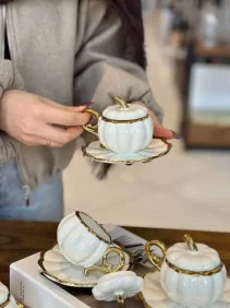 سرویس فنجان قهوه خوری طرح کدو ترک 12پارچه - Image 2
