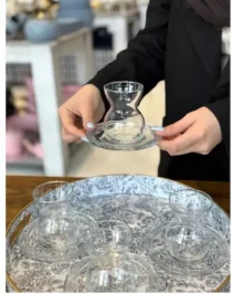 فنجان نعلبکی پیرکس 6 نفره ترک