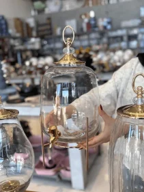 کلمن شیشه ای پایه دار 5 طرح - Image 5