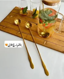 قاشق پارچ بلند در 2 رنگ طلایی و سیلور - Image 2