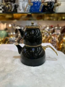 کتری قوری رنگی لعابی ساده در 6رنگ - تصویر 3